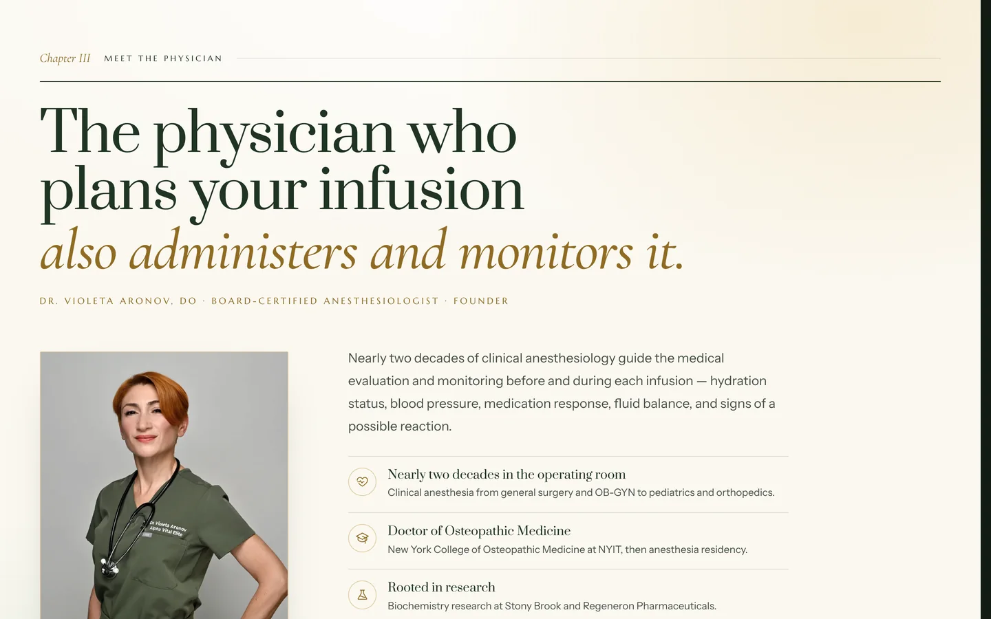 Alpha Vital Elite IV — Meet the physician