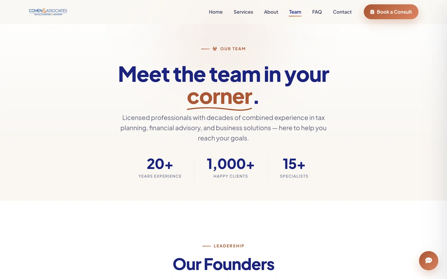 Cohen & Associates — The team page