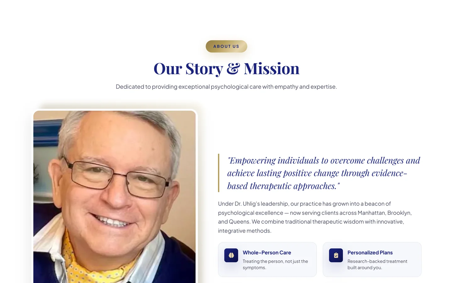 Doug Uhlig Psychological Services — Dr. Uhlig's story