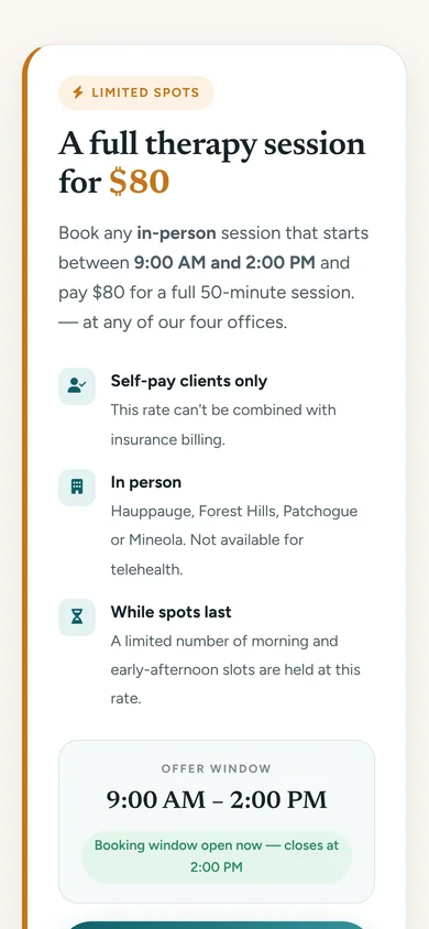 Holistic Mental Health Services on a phone