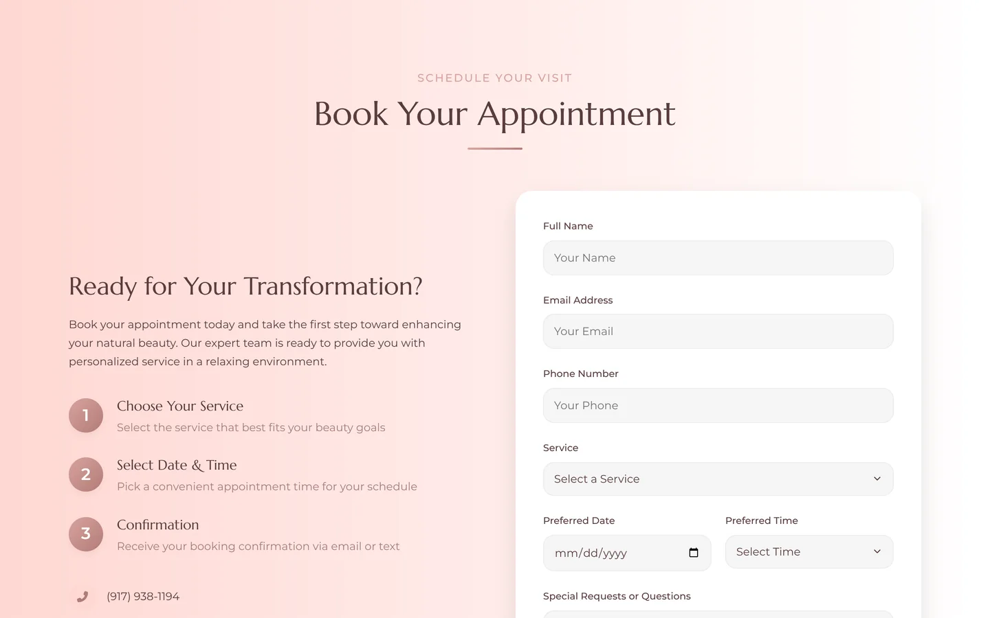 Iconic Aesthetics — Booking request